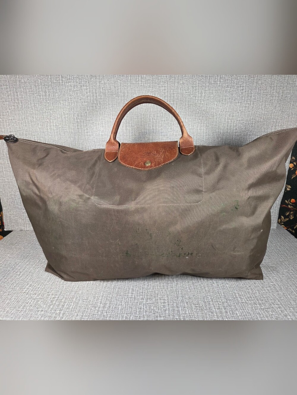 Longchamp Le Pliage Brown XL Nylon Travel Bag Tote